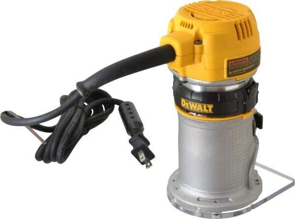 DeWALT - 16,000 to 27,000 RPM, 1.25 HP, 7 Amp, Fixed Base Electric Router - 115 Volts, 1/4 Inch Collet - Caliber Tooling