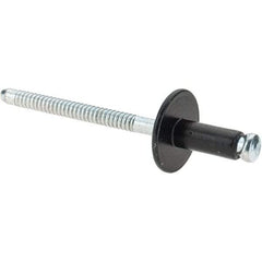 Made in USA - Aluminum Peel Blind Rivet - Aluminum Mandrel, 0.046" to 0.0203" Grip, 3/16" Head Diam, - Caliber Tooling