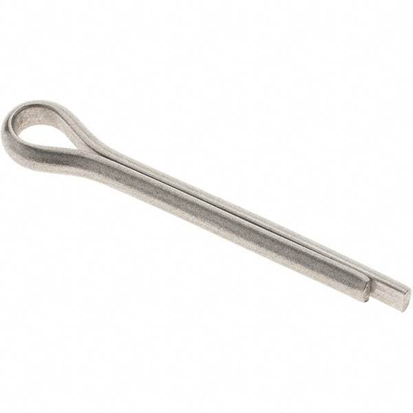 Value Collection - 3/16" Diam x 1-1/2" Long Extended Prong Cotter Pin - Grade 18-8, Uncoated, Stainless Steel - Caliber Tooling