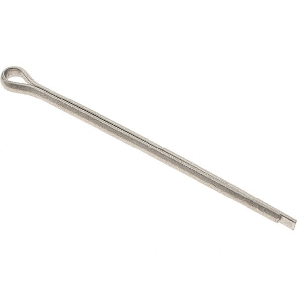 Value Collection - 1/8" Diam x 2-1/2" Long Extended Prong Cotter Pin - Grade 18-8, Uncoated, Stainless Steel - Caliber Tooling