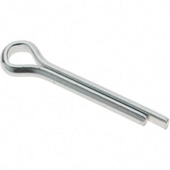 Value Collection - 1/4" Diam x 1-1/2" Long Extended Prong Cotter Pin - Grade 2, Zinc-Plated, Steel - Caliber Tooling