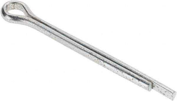 Value Collection - 3/16" Diam x 2" Long Extended Prong Cotter Pin - Grade 2, Zinc-Plated, Steel - Caliber Tooling