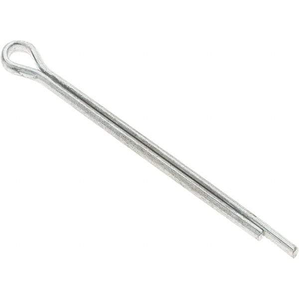 Value Collection - 1/8" Diam x 2" Long Extended Prong Cotter Pin - Grade 2, Zinc-Plated, Steel - Caliber Tooling