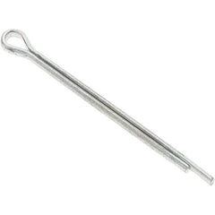 Value Collection - 1/8" Diam x 2" Long Extended Prong Cotter Pin - Grade 2, Zinc-Plated, Steel - Caliber Tooling