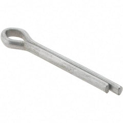 Value Collection - 1/8" Diam x 1" Long Extended Prong Cotter Pin - Grade 2, Zinc-Plated, Steel - Caliber Tooling