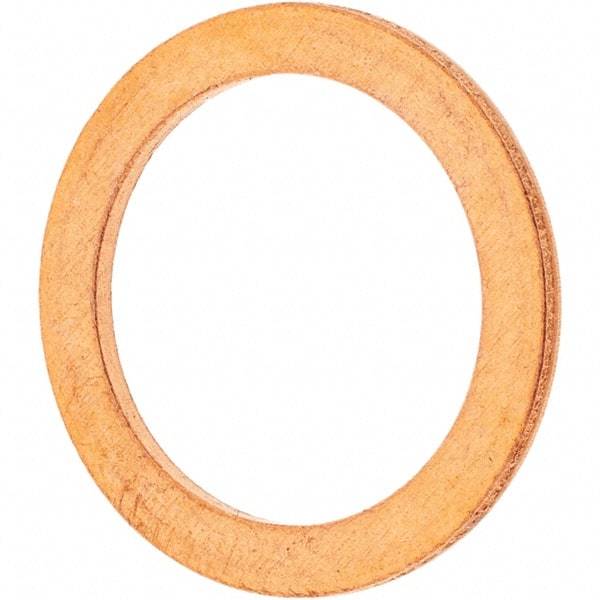 Value Collection - M14 Screw, Copper Standard Flat Washer - 16mm ID x 22mm OD, 1.5mm Thick - Caliber Tooling