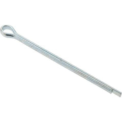 Value Collection - 7/64" Diam x 2" Long Extended Prong Cotter Pin - Grade 2, Zinc-Plated, Steel - Caliber Tooling