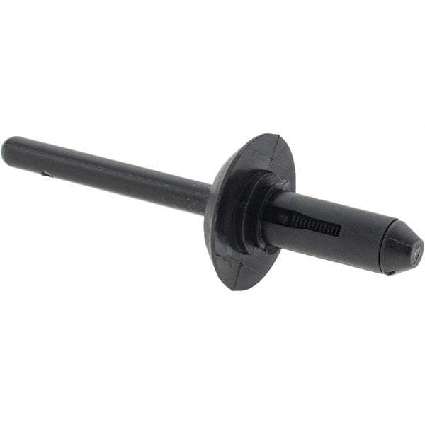 Made in USA - Large Flange Head Nylon Multi Grip Blind Rivet - 18mm Head Diam, - Caliber Tooling