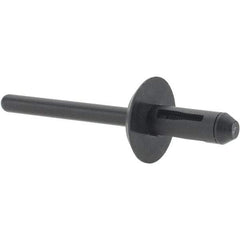 Value Collection - Nylon Open End Blind Rivet - 5/32" to 1/4" Grip, 17mm Head Diam, - Caliber Tooling