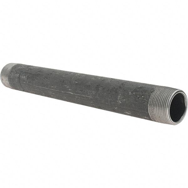 Value Collection - Schedule 80, 1-1/4" Diam x 13" Long Steel Black Pipe Nipple - Threaded - Caliber Tooling