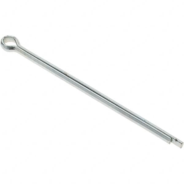 Value Collection - 1/4" Diam x 5" Long Extended Prong Cotter Pin - Grade 2, Zinc-Plated, Steel - Caliber Tooling