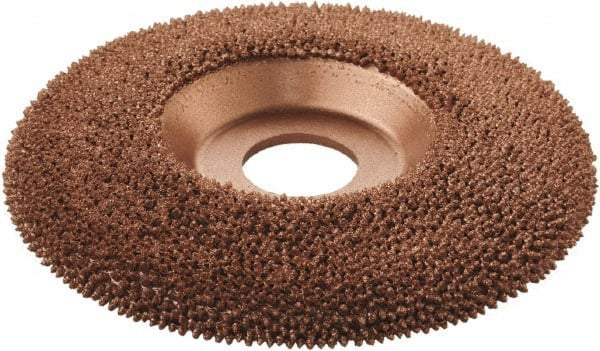 KUTZALL - 4-1/2" Wheel Diam, 7/8" Arbor Hole, Depressed Center Wheel - Very Coarse Grade, Tungsten Carbide, 15,000 Max RPM - Caliber Tooling