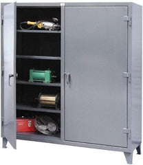 Strong Hold - 8 Shelf Locking Storage Cabinet - Steel, 72" Wide x 24" Deep x 78" High, Dark Gray - Caliber Tooling