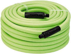 Legacy - 1/2" ID x 0.74" OD 100' Long Multipurpose Air Hose - MNPT x MNPT Ends, 300 Working psi, 140°, 3/8" Fitting, Green - Caliber Tooling