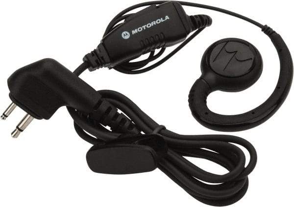 Motorola - Lightweight Swivel, In-Line & Push to Talk Microphone Earpiece with Microphone - Black, Use with Motorola CLS/RM/RDX/DTR/DLR Radios - Caliber Tooling