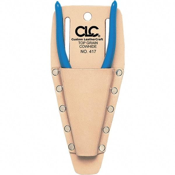 CLC - Pliers Holster with 1 Pocket - Leather, Natural (Color), 3" Wide x 6" High x 1" Deep - Caliber Tooling