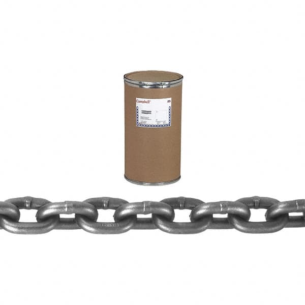 Campbell - 3/4" Welded Alloy Chain - 35,300 Lb Capacity, Grade 100, 100' Long, Bright Finish - Caliber Tooling