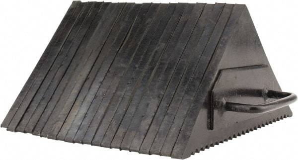 Value Collection - 10" Wide x 7-1/2" High x 10" Deep, Rubber Wheel Chock - Type A - Caliber Tooling