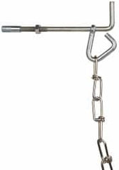 Value Collection - 15 Ft. Chain and Hanger Kit with Reflector - Steel, Standard Number 2/0 Chain, for Use with Wheel Chocks - Caliber Tooling