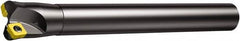 Sandvik Coromant - 42mm Cut Diam, 8mm Max Depth of Cut, 32mm Shank Diam, 9.8425" OAL, Indexable Chamfer & Angle End Mill - Multiple Insert Styles, Cylindrical Shank, 10° Lead Angle, Through Coolant - Caliber Tooling