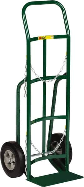 Little Giant - 800 Lb Capacity 47" OAH Cylinder Hand Truck - 8 x 14" Base Plate, Continuous Handle, Steel, Solid Rubber Wheels - Caliber Tooling