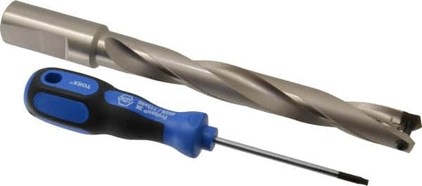 Guhring - 20.5 to 20.99mm Diam, 151mm Max Depth, 1" Shank Diam, 183mm Flute, 243mm OAL, Replaceable Tip Drill - HT 800 WP Insert, Series 4109 - Caliber Tooling