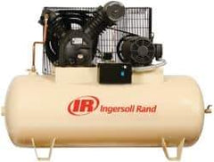 Ingersoll-Rand - 10 hp, 120 Gal Stationary Electric Horizontal Screw Air Compressor - Three Phase, 175 Max psi, 35 CFM, 230 Volt - Caliber Tooling