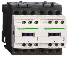 Schneider Electric - 3 Pole, 120 Coil VAC at 50/60 Hz, 12 Amp at 440 VAC, Reversible IEC Contactor - 1 Phase hp: 1 at 115 VAC, 2 at 230/240 VAC, 3 Phase hp: 10 at 575/600 VAC, 3 at 200/208 VAC, 3 at 230/240 VAC, 7.5 at 460/480 VAC - Caliber Tooling