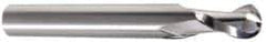 Onsrud - 5/16" Cutting Diam x 1/2" Length of Cut, 2 Flute, Upcut Spiral Router Bit - Uncoated, Right Hand Cut, Solid Carbide, 3" OAL x 5/16" Shank Diam, Ball End Taper, 30° Helix Angle - Caliber Tooling