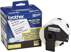 Brother - 1.1" Wide x 2-3/16" Long, White Paper Shipping Label - For PC Label Printers - Caliber Tooling