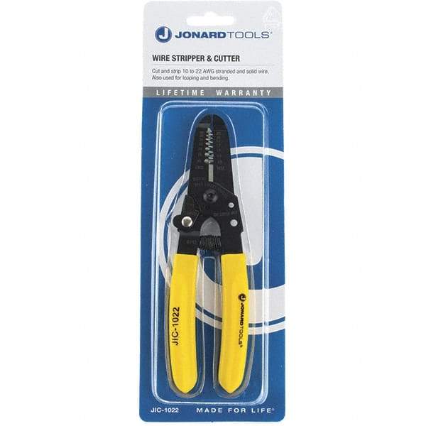 Jonard Tools - 22 to 10 AWG Capacity Wire Stripper - 6-3/4" OAL - Caliber Tooling