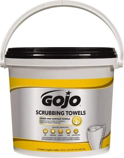 GOJO - Pre-Moistened Hand Cleaning Wipes - Canister, 12-1/4" x 10-1/2" Sheet Size, Red - Caliber Tooling