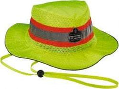 Ergodyne - Personal Evaporative Class Headwear Hi-Vis Ranger Hat with Cooling Towel - 1' Long, Lime, Polyester & PVA - Caliber Tooling