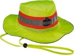 Ergodyne - Personal Evaporative Class Headwear Hi-Vis Ranger Hat with Cooling Towel - 1' Long, Lime, Polyester & PVA - Caliber Tooling