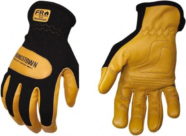 Youngstown - Size 2XL, Leather or Synthetic Leather, Arc Flash & Flame Resistant Gloves - Kevlar Lined, 12 cal/Sq cm Max Arc Protection, HRC 2, ANSI Cut Level 3, NFPA70E & ASTM F2302 - Caliber Tooling