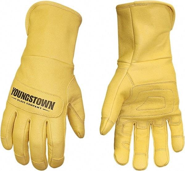 Youngstown - Size L, Leather or Synthetic Leather, Arc Flash Gloves - Unlined, 20.8 cal/Sq cm Max Arc Protection, HRC 2, NFPA70E - Caliber Tooling