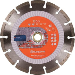 Husqvarna - 7" Diam, 5/8 & 7/8" Arbor Hole Diam, Continuous Edge Tooth Wet & Dry Cut Saw Blade - Diamond-Tipped, Fast Cutting Action, Standard Round Arbor - Caliber Tooling