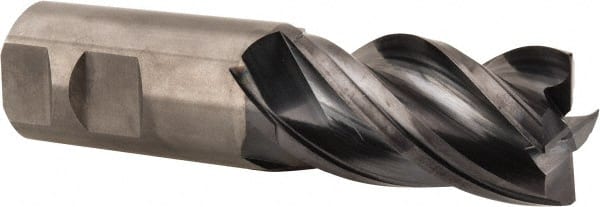 Kennametal - 1-1/4" Diam 4 Flute Solid Carbide 0.015" Chamfer Width Corner Chamfer End Mill - Caliber Tooling