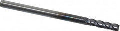 Kennametal - 1/8", 4 Flute, Solid Carbide, 0.015" Corner Radius End Mill - 2" OAL, 1/2" LOC - Caliber Tooling