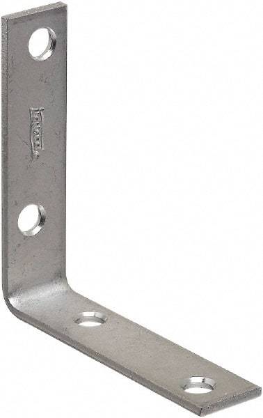 National Mfg. - 3" Long x 3/4" Wide, Steel, Corner Brace - Zinc Plated - Caliber Tooling