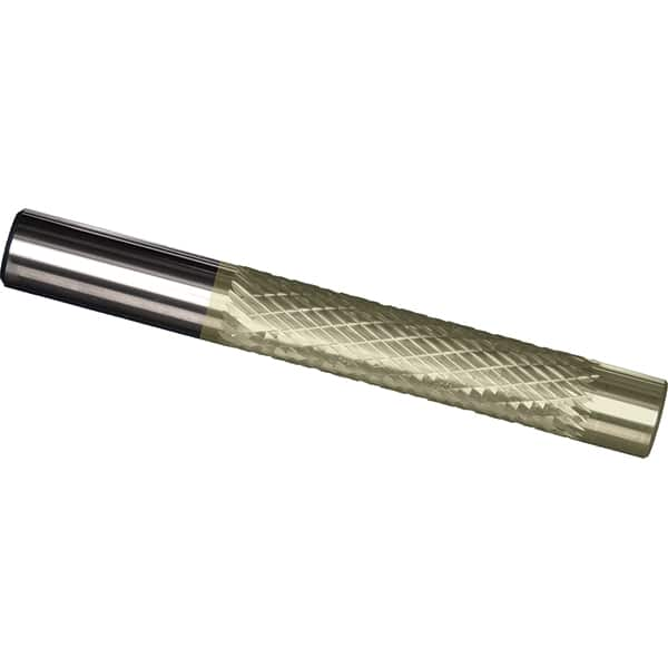 Made in USA - 5mm Diam, 32mm LOC, Solid Carbide Diamond Pattern Router Bit - Right Hand Cut, 75mm OAL - Caliber Tooling