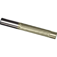 Made in USA - 6mm Diam, 18mm LOC, Plain End, Solid Carbide Diamond Pattern Router Bit - Right Hand Cut, 50mm OAL - Caliber Tooling