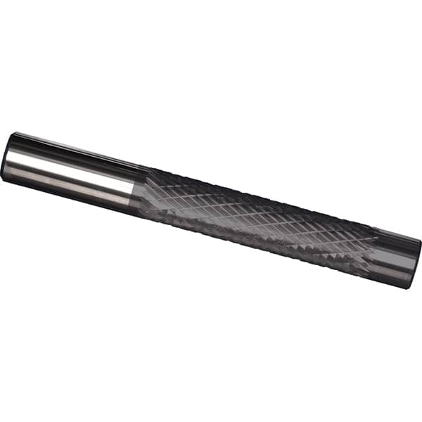 Made in USA - 1/8" Diam, 1" LOC, Solid Carbide Diamond Pattern Router Bit - Right Hand Cut, 3" OAL, 1/8" Shank Diam, Use on Cast Iron, Stainless, Steel, Titanium - Caliber Tooling