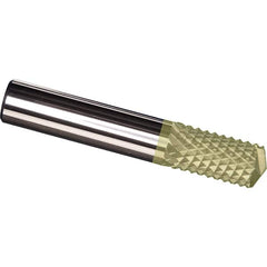 Made in USA - 1/2" Diam, 1" LOC, Drill Point End, Solid Carbide Diamond Pattern Router Bit - Right Hand Cut, 3" OAL, 1/2" Shank Diam, Use on Carbon & Honeycomb, Carbon Fiber, Composite, Fiberglass, Graphite - Caliber Tooling