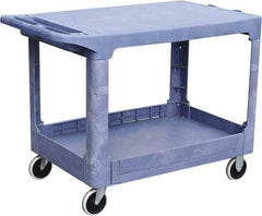 Value Collection - 500 Lb Capacity, 19" Wide x 38" Long x 33" High Shelf Cart - 2 Shelf, Plastic, 2 Rigid/2 Swivel Casters - Caliber Tooling