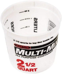 SEYMOUR-MIDWEST - 2-1/2 Qt, Plastic Round White Bucket & Pail Kit - Caliber Tooling