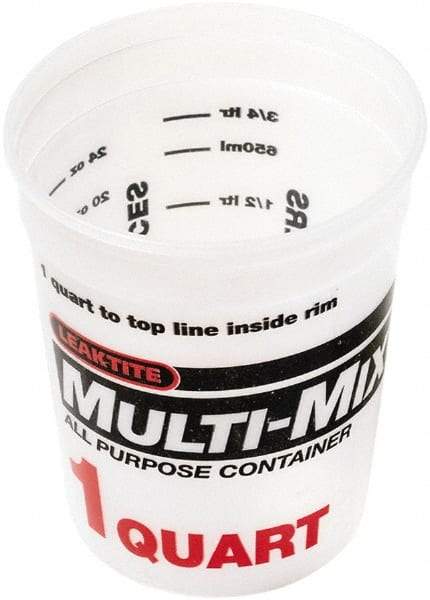 SEYMOUR-MIDWEST - 1 Qt, Plastic Round White Bucket & Pail Kit - Caliber Tooling