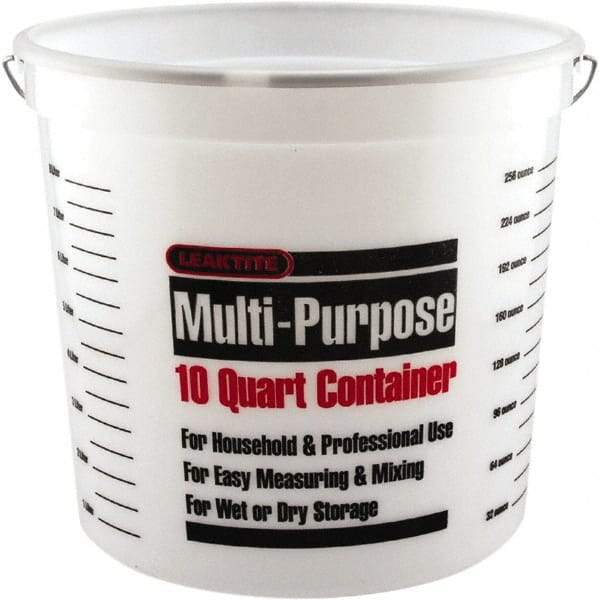 SEYMOUR-MIDWEST - 10 Qt, Plastic Round White Bucket & Pail Kit - Handle Included - Caliber Tooling