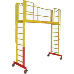 TRI-ARC - Rolling & Wall Mounted Ladders & Platforms Type: Double Entry Work Platform Style: Adjustable Height - Caliber Tooling