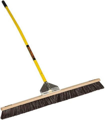 SEYMOUR-MIDWEST - 36" General Purpose Polypropylene Push Broom - 3" Bristle Length, Wood Block, Bolt-On Handle Connection, Handle Included - Caliber Tooling